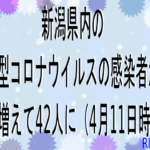 新潟県内の新型コロナウイルスの感染状況