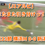 【J1アルビ】またまた引き分けっ！ 第33節 横浜M 0-0 新潟