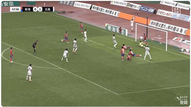 後半3分、0-2　後半すぐに失点！