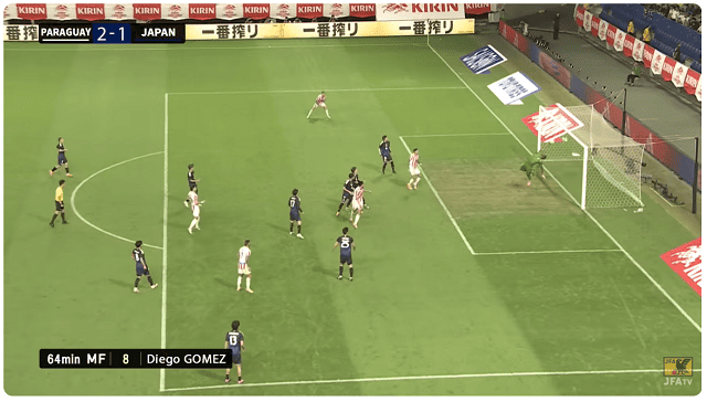 後半19分、1-2 逆転される!