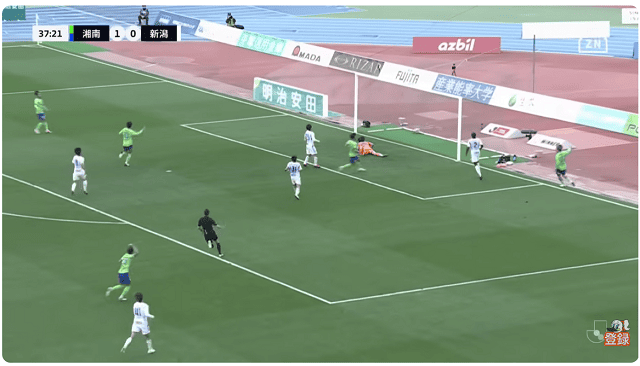 前半38分、2-0　たった3分で追加失点！