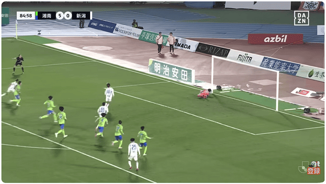 後半40分、5-1　ようやくPKで得点