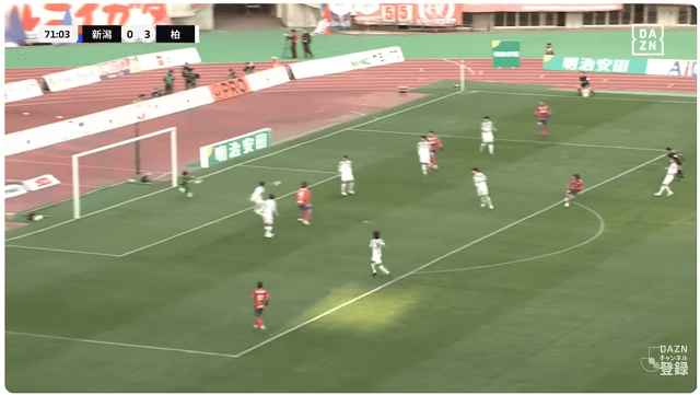 後半27分、1-3　FW笠井のゴール！