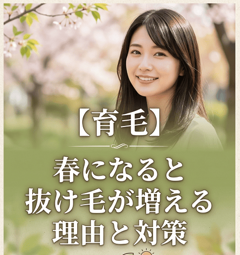 【育毛】春になると抜け毛が増える理由と対策