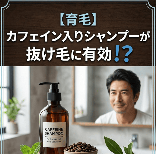 【育毛】カフェイン入りシャンプーが抜け毛に有効！？